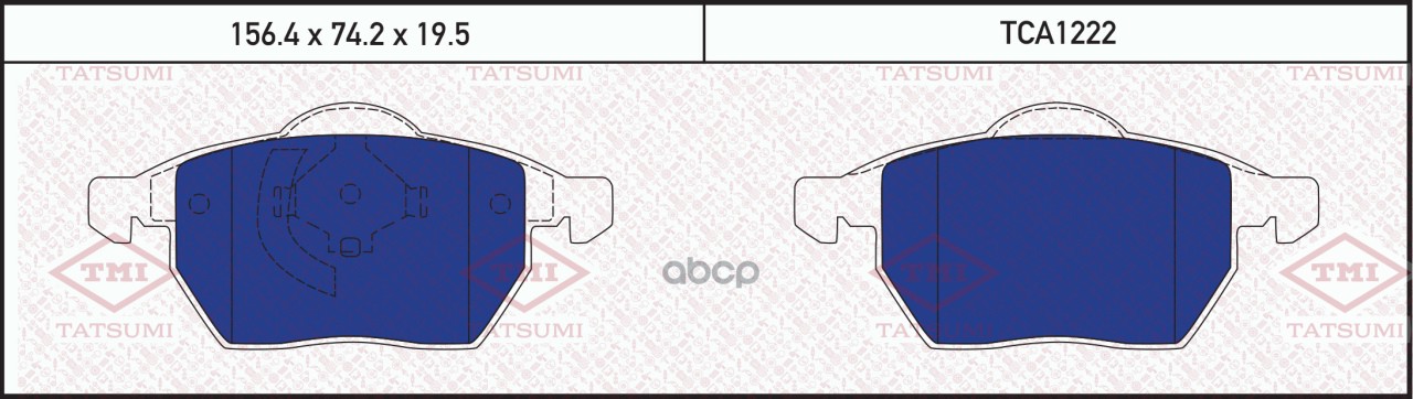 Колодки тормозные дисковые передние TATSUMI арт. TCA1222