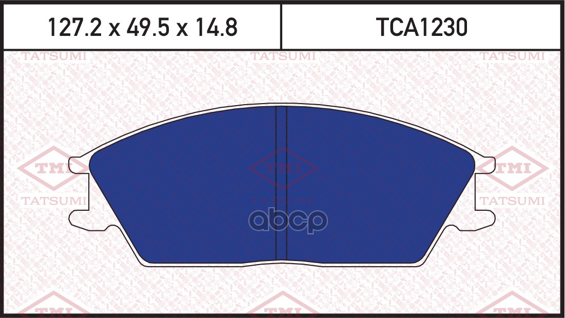 Колодки тормозные дисковые передние HYUNDAI Accent (Tagaz)/Getz/Pony 99- TCA1230 TATSUMI арт. TCA1230