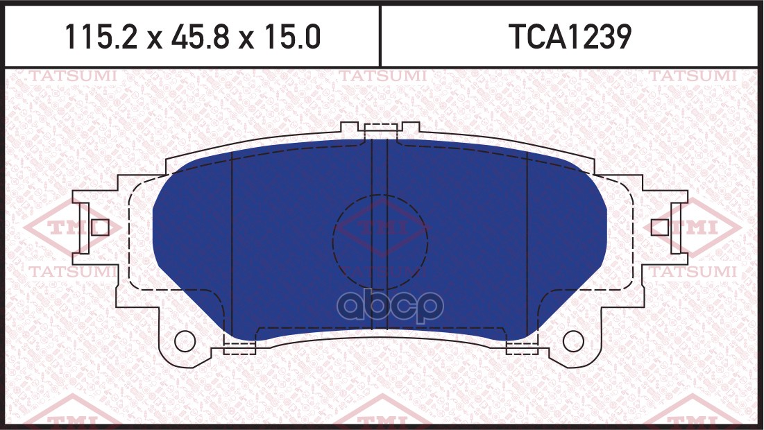 Колодки тормозные дисковые задние TATSUMI арт. TCA1239