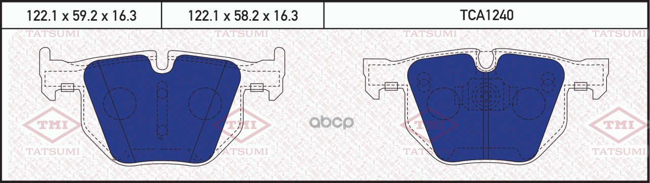 Колодки тормозные дисковые задние TATSUMI арт. TCA1240