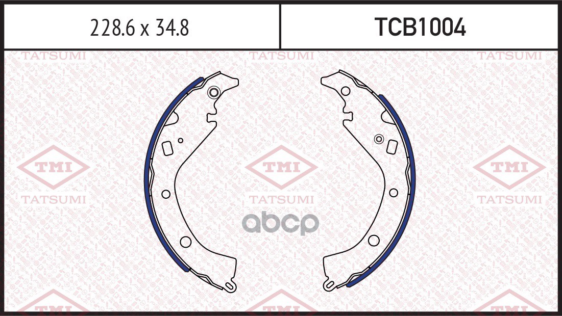 Колодки тормозные барабанные TATSUMI арт. TCB1004