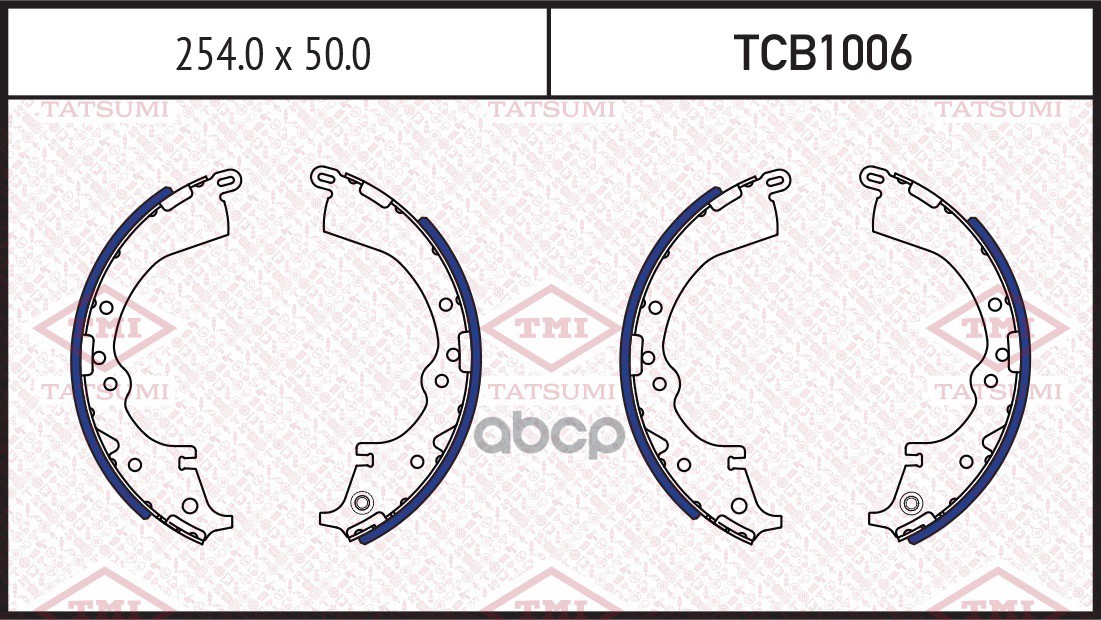 Колодки тормозные барабанные TATSUMI арт. TCB1006