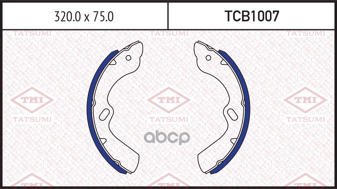 Колодки тормозные барабанные ISUZU Elf 03- TCB1007 TATSUMI арт. TCB1007