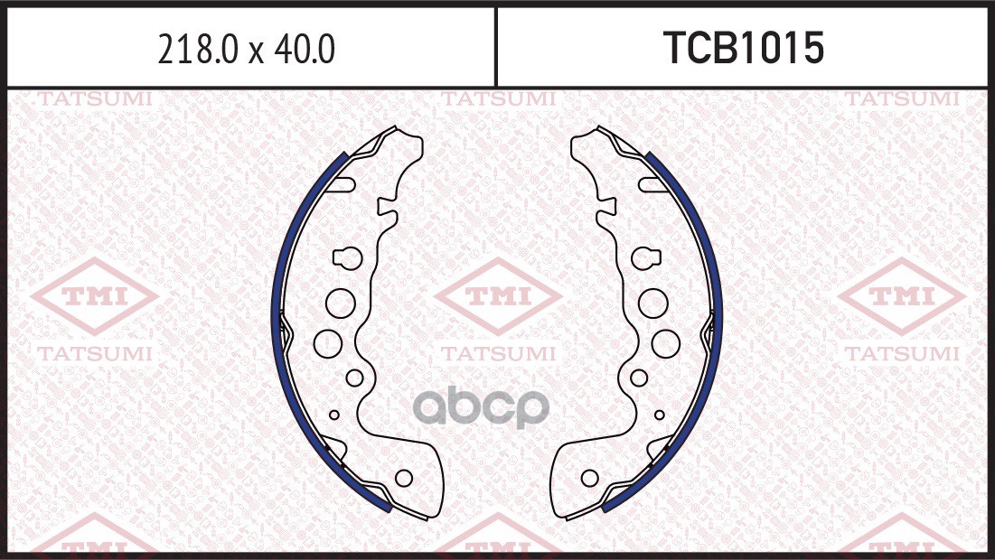 Колодки тормозные барабанные TATSUMI арт. TCB1015