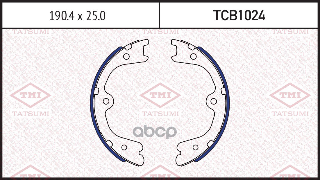 Колодки тормозные барабанные NISSAN Murano 03-> TATSUMI TCB1024 TATSUMI арт. TCB1024