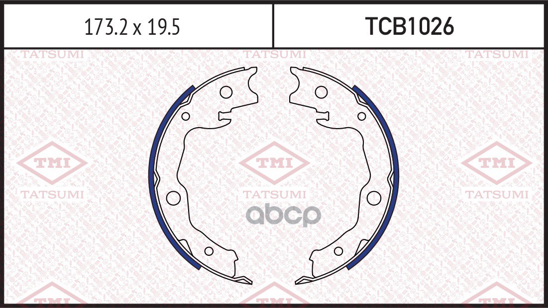 Колодки тормозные барабанные TATSUMI арт. TCB1026