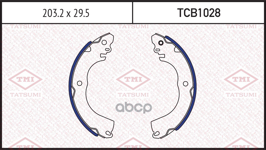 Колодки тормозные барабанные TATSUMI арт. TCB1028
