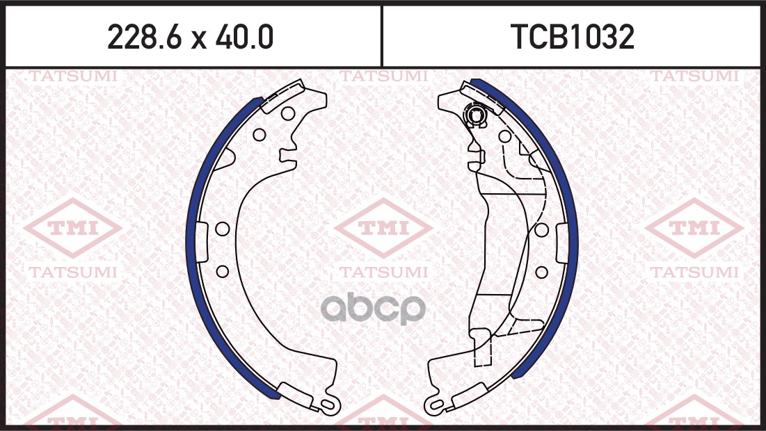 Колодки тормозные барабанные TATSUMI арт. TCB1032