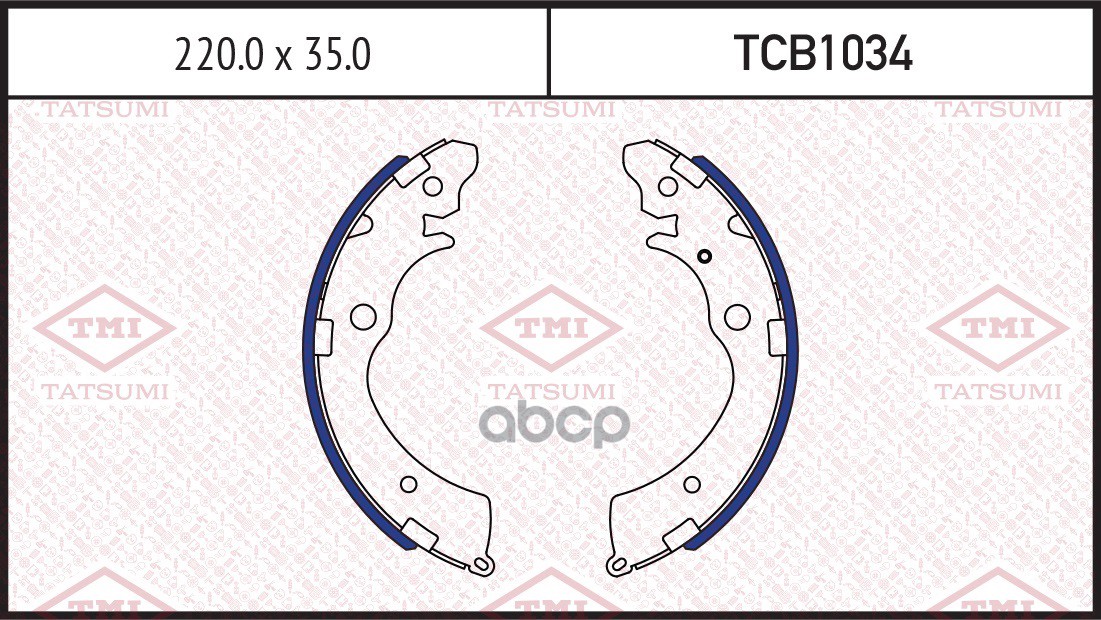 Колодки тормозные барабанные TATSUMI арт. TCB1034