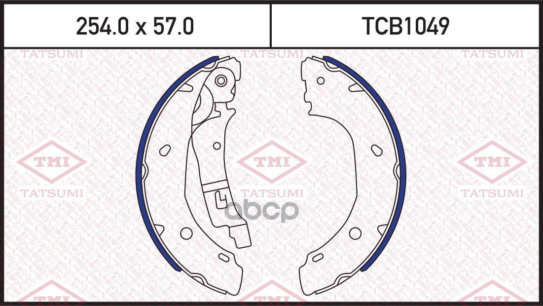 Колодки тормозные барабанные TATSUMI арт. TCB1049