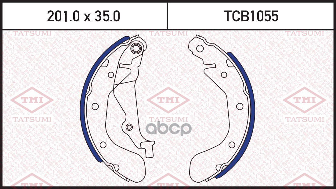 Колодки тормозные барабанные TATSUMI арт. TCB1055