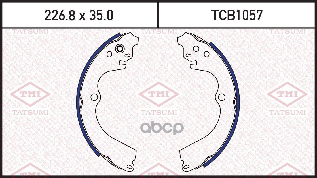 Колодки тормозные барабанные TATSUMI арт. TCB1057
