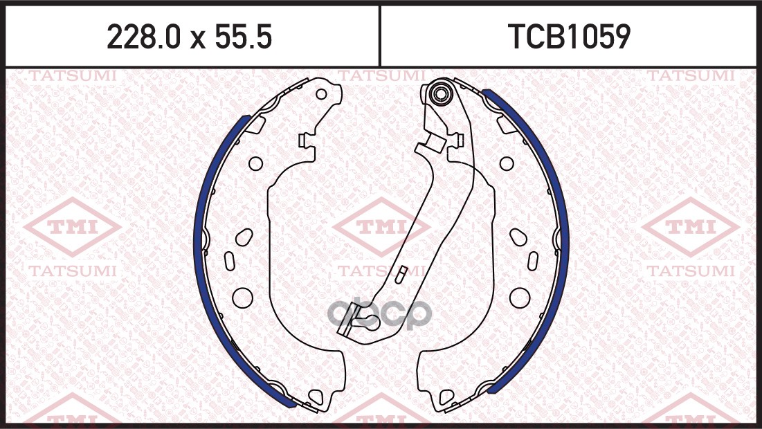 Колодки тормозные барабанные TATSUMI арт. TCB1059