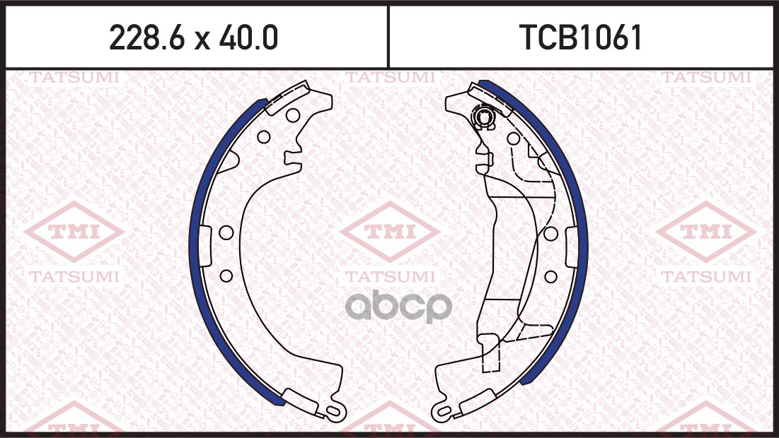Колодки Тормозные Барабанные | Зад | TATSUMI арт. TCB1061