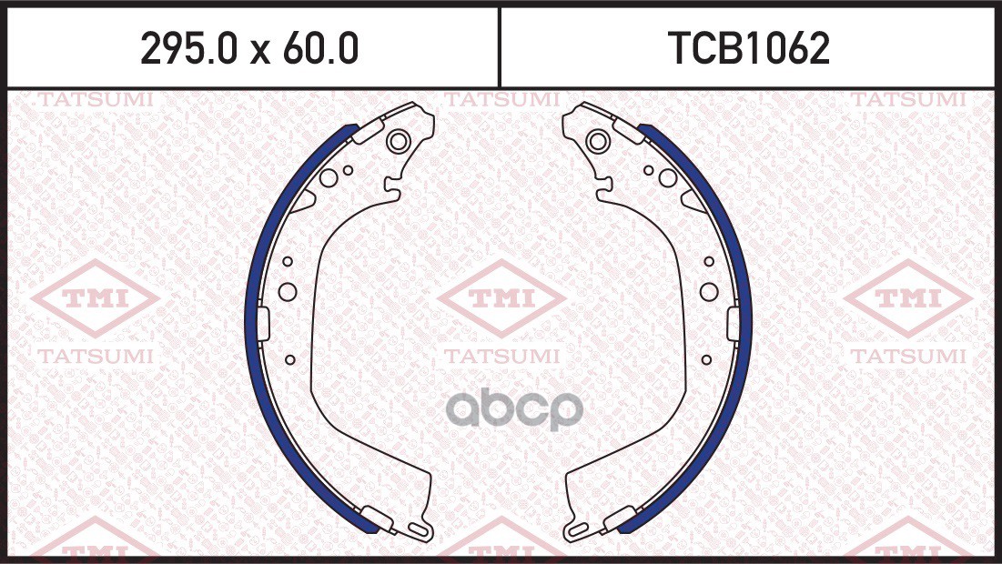Колодки тормозные барабанные TATSUMI арт. TCB1062