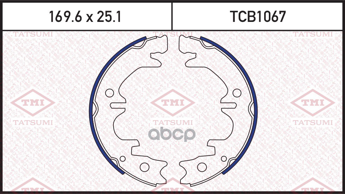 Колодки тормозные барабанные TATSUMI арт. TCB1067