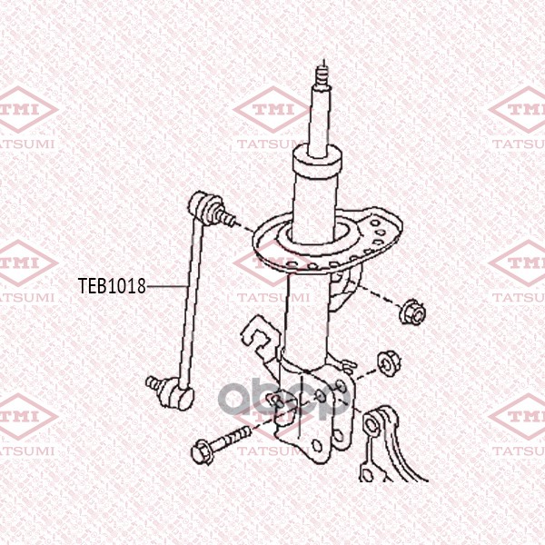 Тяга стабилизатора передняя L/R NISSAN Juke 10-TOYOTA Avensis/Corolla/Prius 00- TEB1018 TATSUMI арт. TEB1018