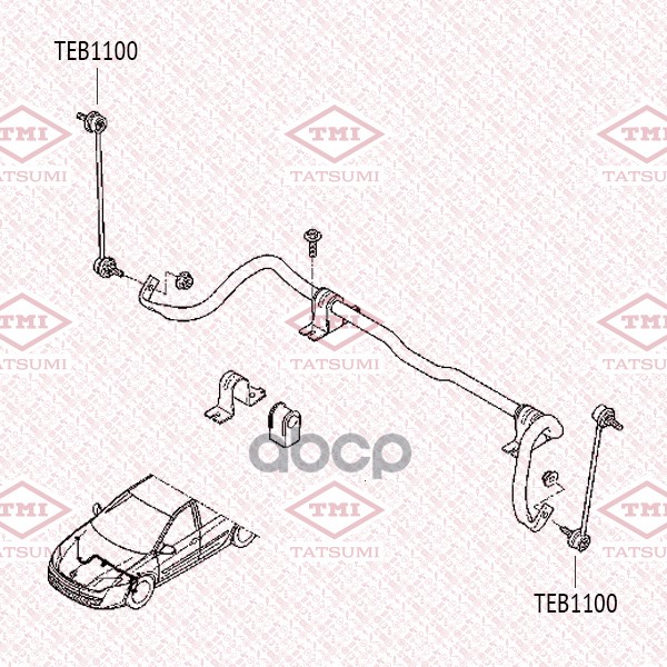 Тяга стабилизатора передняя L/R TATSUMI арт. TEB1100