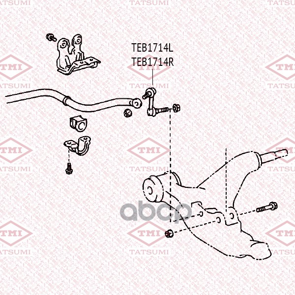 Стойка Стабилизатора | Перед Лев | TATSUMI арт. TEB1714L