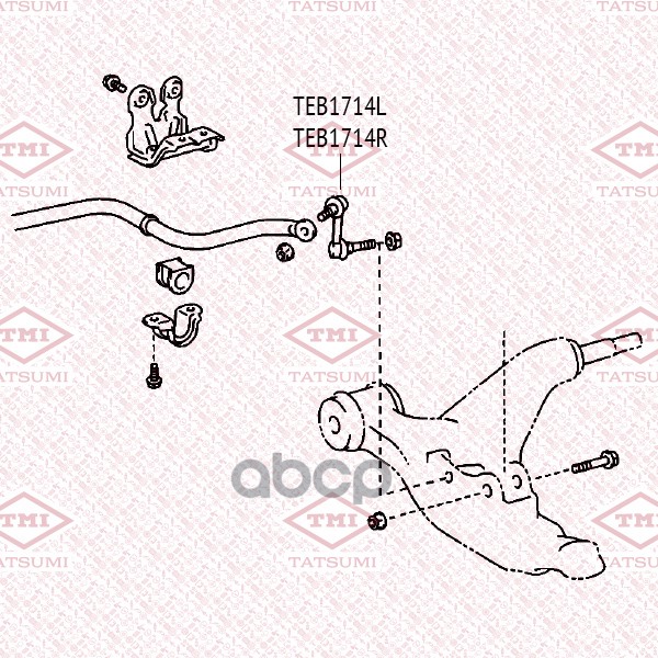 Стойка Стабилизатора | Перед Прав | TATSUMI арт. TEB1714R