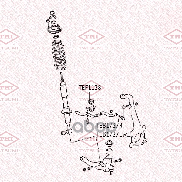 Тяга стабилизатора передняя L TATSUMI арт. TEB1727L