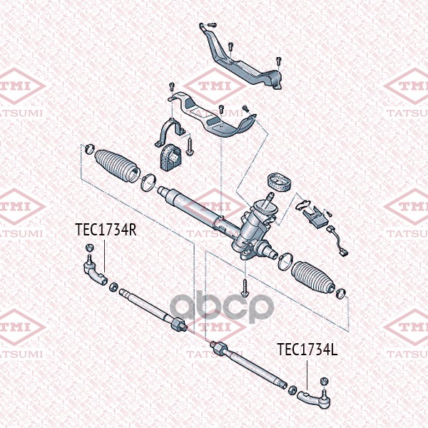 Наконечник рулевой тяги R TATSUMI арт. TEC1734R