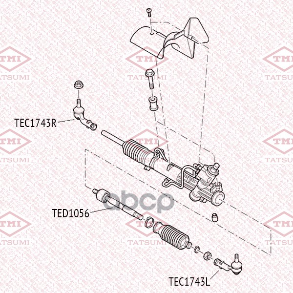 Наконечник Рулевой Тяги | Перед Прав | TATSUMI арт. TEC1743R