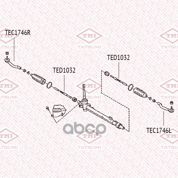 Тяга рулевая L/R NISSAN Qashqai/X-Trail 07->RENAULT Koleos 07-> TATSUMI TED1032 TATSUMI арт. TED1032