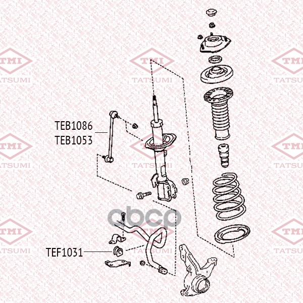 Втулка Стабилизатора Toyota Rav4 00-> TATSUMI арт. TEF1031