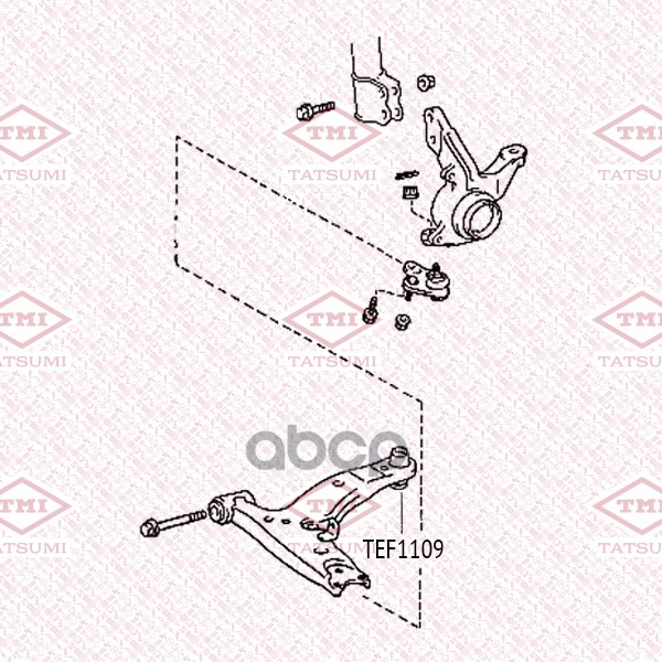 Сайлентблок Рычага | Перед Прав/Лев | TATSUMI арт. TEF1109