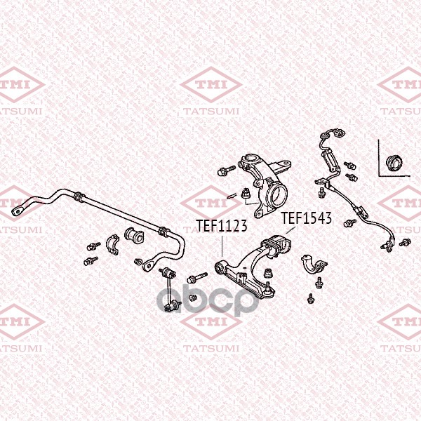 Сайлентблок Рычага Подвески Mitsubishi Lancer ->09 TATSUMI арт. TEF1123