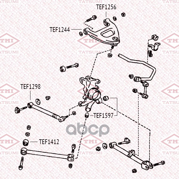 Сайлентблок Верхнего Рычага | Зад Прав/Лев | TATSUMI арт. TEF1244