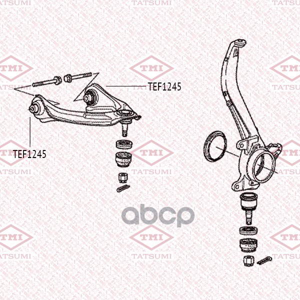 Сайлентблок Верхнего Рычага | Перед Прав/Лев | TATSUMI арт. TEF1245