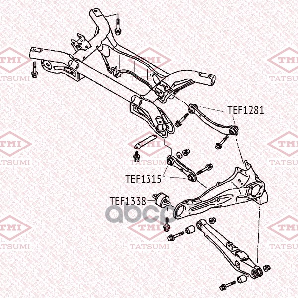 Сайлентблок заднего верхнего поперечного рычага MITSUBISHI Lancer -09 TEF1281 TATSUMI арт. TEF1281