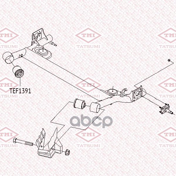 Сайлентблок задней балки TATSUMI арт. TEF1391