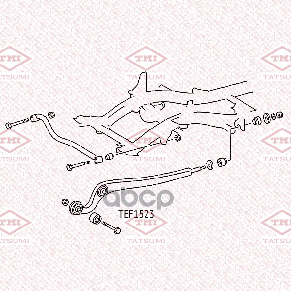Сайлентблок переднего нижнего продольного рычага TATSUMI TEF1523 TATSUMI арт. TEF1523