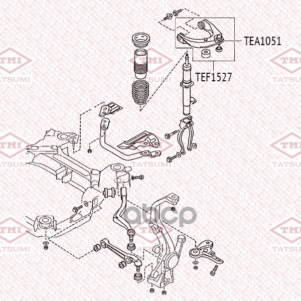 Сайлентблок переднего верхнего рычага TATSUMI арт. TEF1527