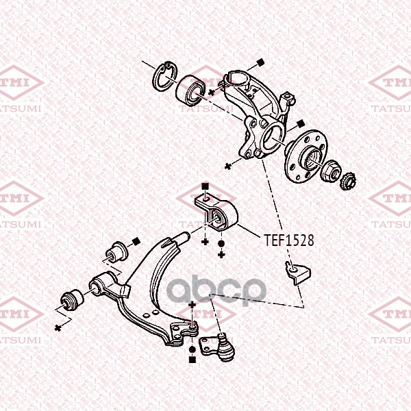 Сайлентблок переднего рычага задний TATSUMI арт. TEF1528