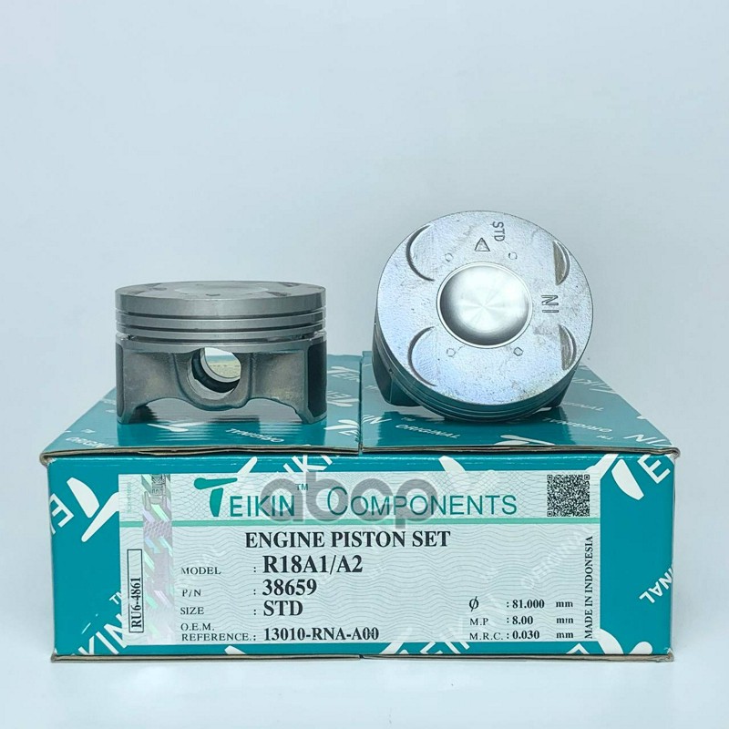 Поршень (STD/ к-т 4 шт) Honda Civic 05-12 / Stream 06-14 R18A;R18A1;R18A2 TEIKIN арт. 38659 STD