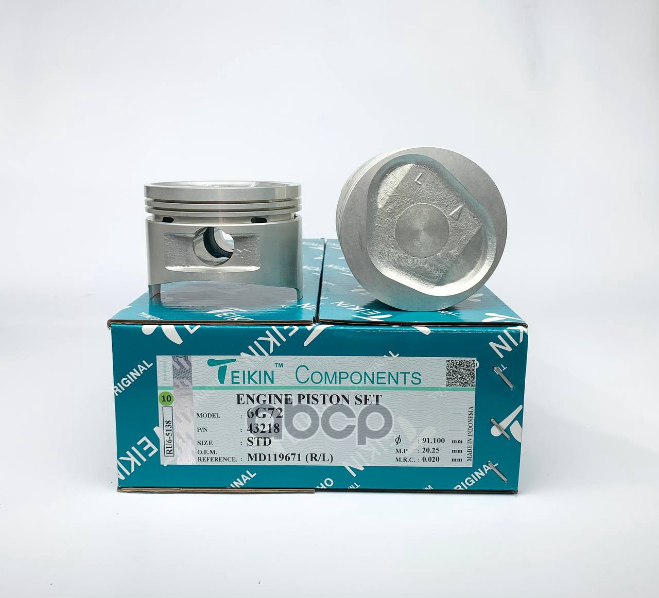 Поршень (STD/ к-т 6 шт) Mitsubishi Pajero 81-00 / Debonair 89-92 6G72 TEIKIN арт. 43218 STD
