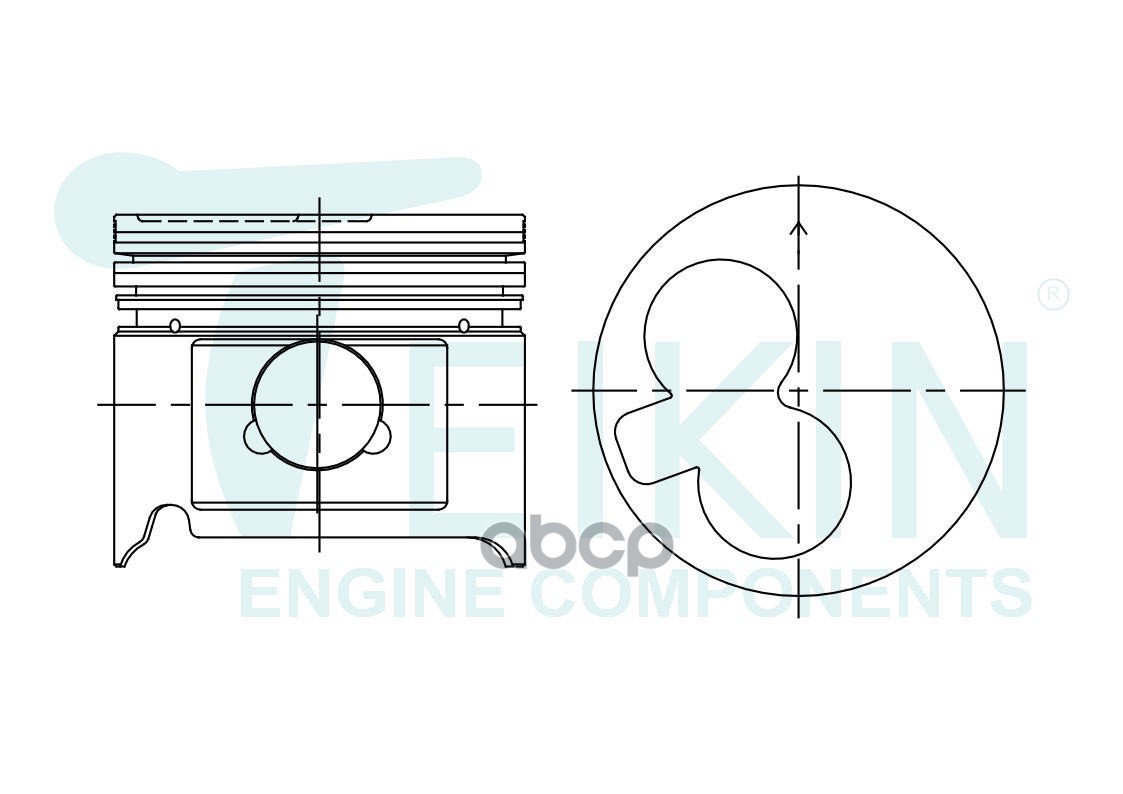 Поршень (STD/ к-т 6 шт) Toyota Land Cruiser (J80) 84-23 / Coaster 82-16 1HZ TEIKIN арт. 46257A STD