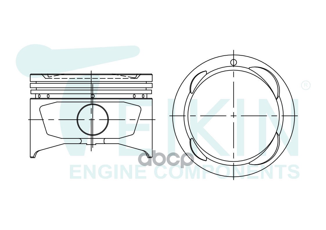 Поршень (STD/ к-т 4 шт) Toyota Avensis (T220) 97-03 / Caldina 92-02 7AFE TEIKIN арт. 46277 STD