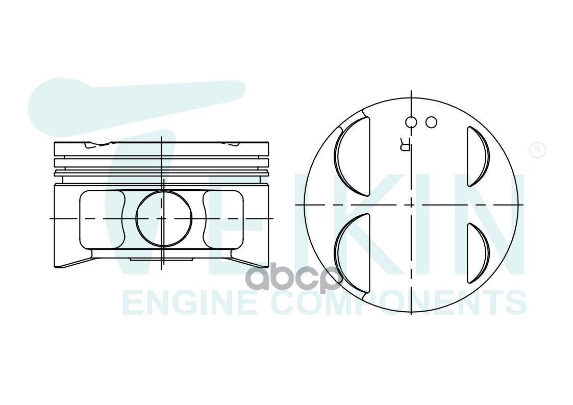 Поршень (STD/ к-т 6 шт) Lexus RX 97-09 / Toyota Camry 96-06 1MZFE TEIKIN арт. 46288 STD