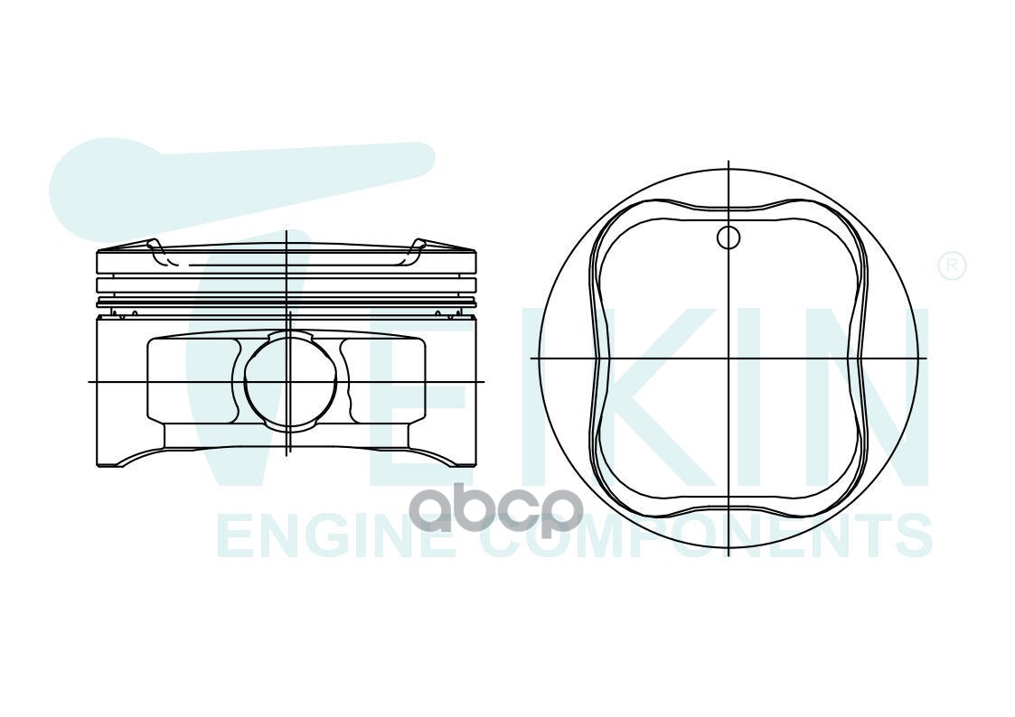 Поршень (STD/ к-т 6 шт) Toyota Land Cruiser Prado (J120,J150) 02-20 / 4Runner 02-09 1GRFE TEIKIN арт. 46368 STD