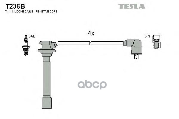Провода высоковольтные KIA SPECTRA TESLA T236B TESLA арт. T236B