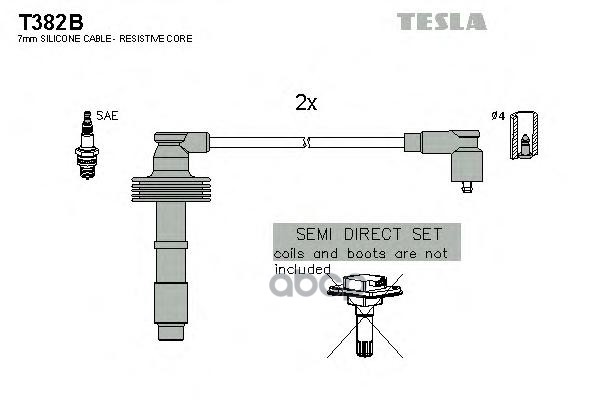 Провода высоковольтные компл. Volvo TESLA T382B TESLA арт. T382B