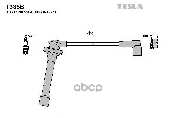 Провода высоковольтные компл. Nissan TESLA T385B TESLA арт. T385B