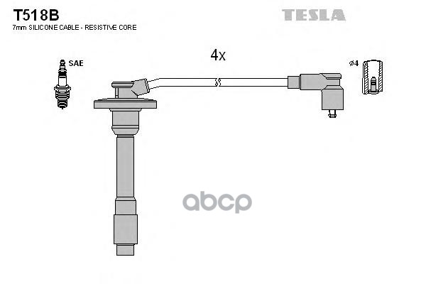 Провода высоковольтные компл. Toyota TESLA T518B TESLA арт. T518B