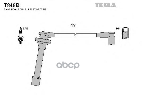 Провода Высоковольтные Nissan Almera N15/ Primera P11 Tesla T848b TESLA арт. T848B