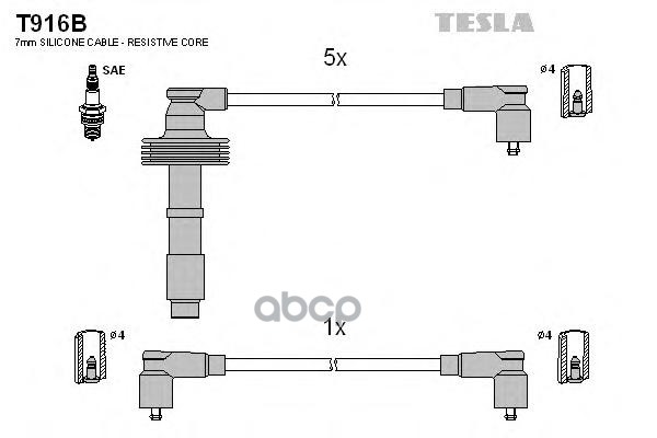 Провода Высоковольтные Компл. Volvo Tesla T916b TESLA арт. T916B